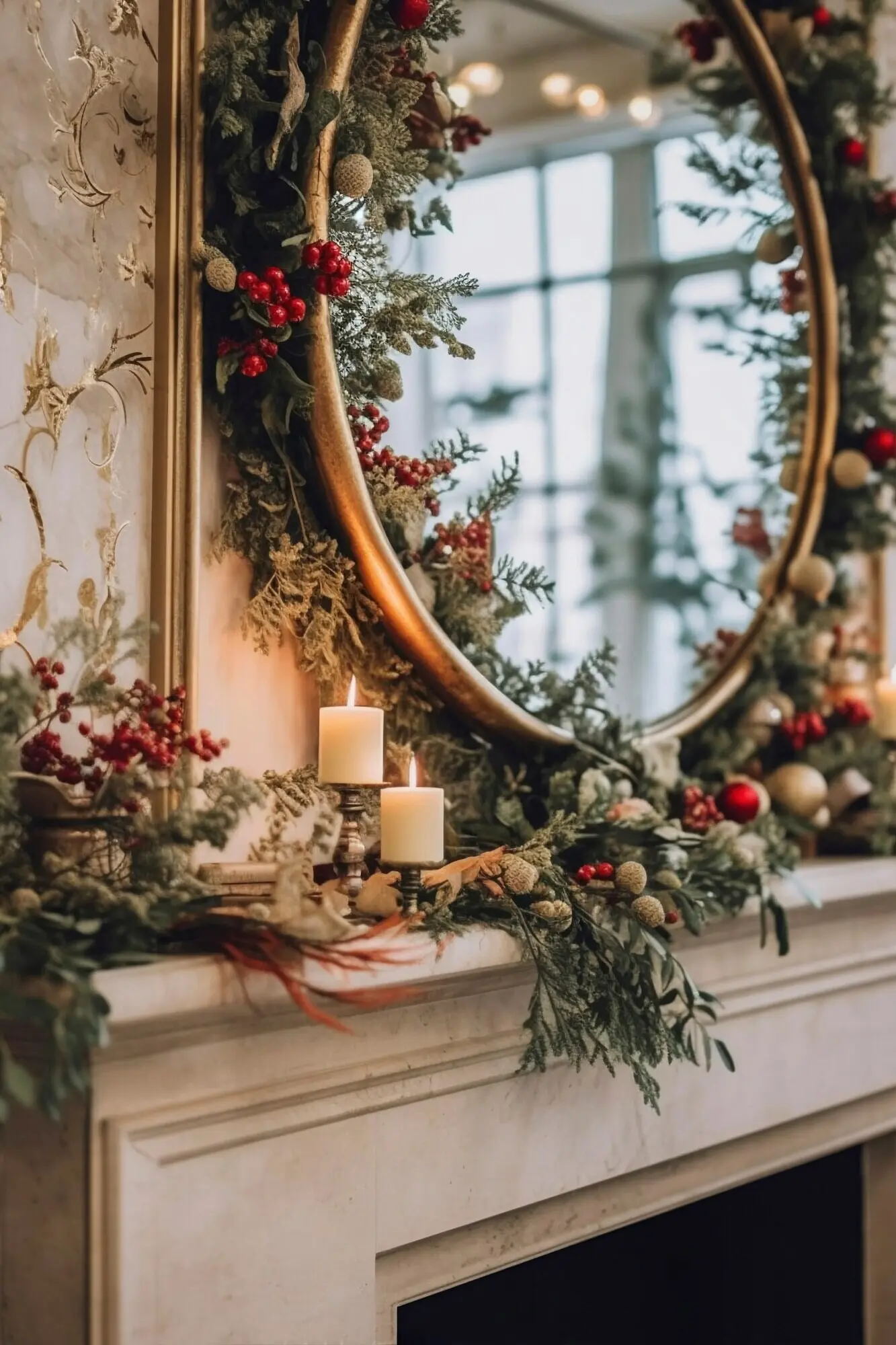 Huis met kerstversiering